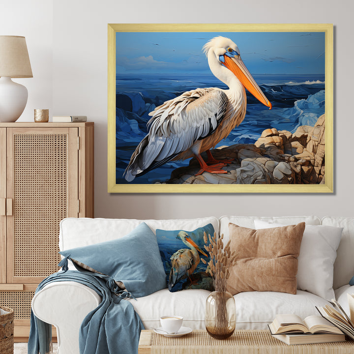 Grey Pelican Pelicans Perch - Pelican Home Decor Art
