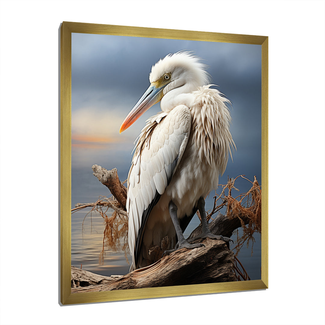Grey Pelican Tranquil Waters Pelican - Pelican Bedroom Wall Art