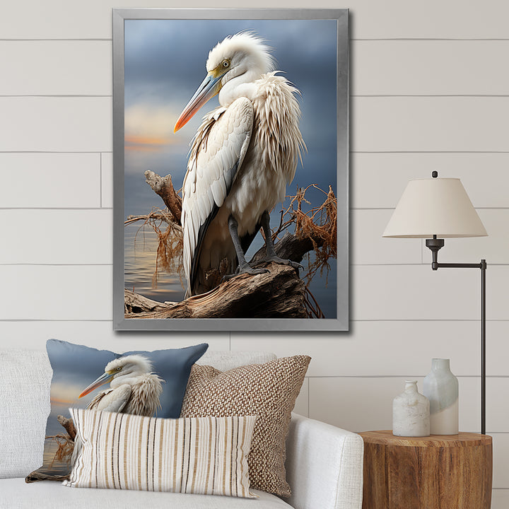 Grey Pelican Tranquil Waters Pelican - Pelican Bedroom Wall Art