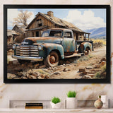 Farm Pickup Truck Elegance - Transportation Canvas Wall Art