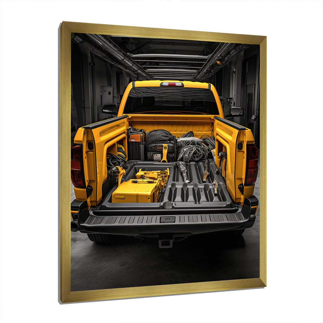 Pickup Truck Ready For Work - Pickup Truck Canvas Wall Art