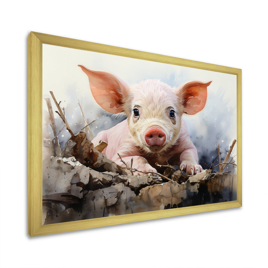Pig Joyful Oinker - Pig Bedroom Wall Art