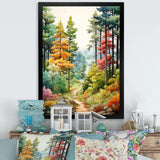 Pine Tree Autumn Symphony III - Floral Canvas Wall Art