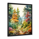 Pine Tree Autumn Symphony III - Floral Canvas Wall Art