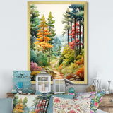 Pine Tree Autumn Symphony III - Floral Canvas Wall Art