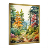 Pine Tree Autumn Symphony III - Floral Canvas Wall Art