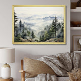 Pine Tree Misty Mountain I - Floral Canvas Wall Art