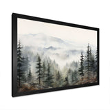 Pine Tree Misty Mountain II - Floral Canvas Wall Art