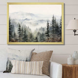 Pine Tree Misty Mountain II - Floral Canvas Wall Art