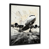 Abstracted Plane Flight Path - Plane Canvas Wall Art