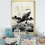 Abstracted Plane Flight Path - Plane Canvas Wall Art