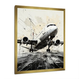 Abstracted Plane Flight Path - Plane Canvas Wall Art