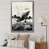 Abstracted Plane Flight Path - Plane Canvas Wall Art