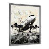 Abstracted Plane Flight Path - Plane Canvas Wall Art