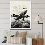 Abstracted Plane Flight Path - Plane Canvas Wall Art
