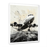 Abstracted Plane Flight Path - Plane Canvas Wall Art