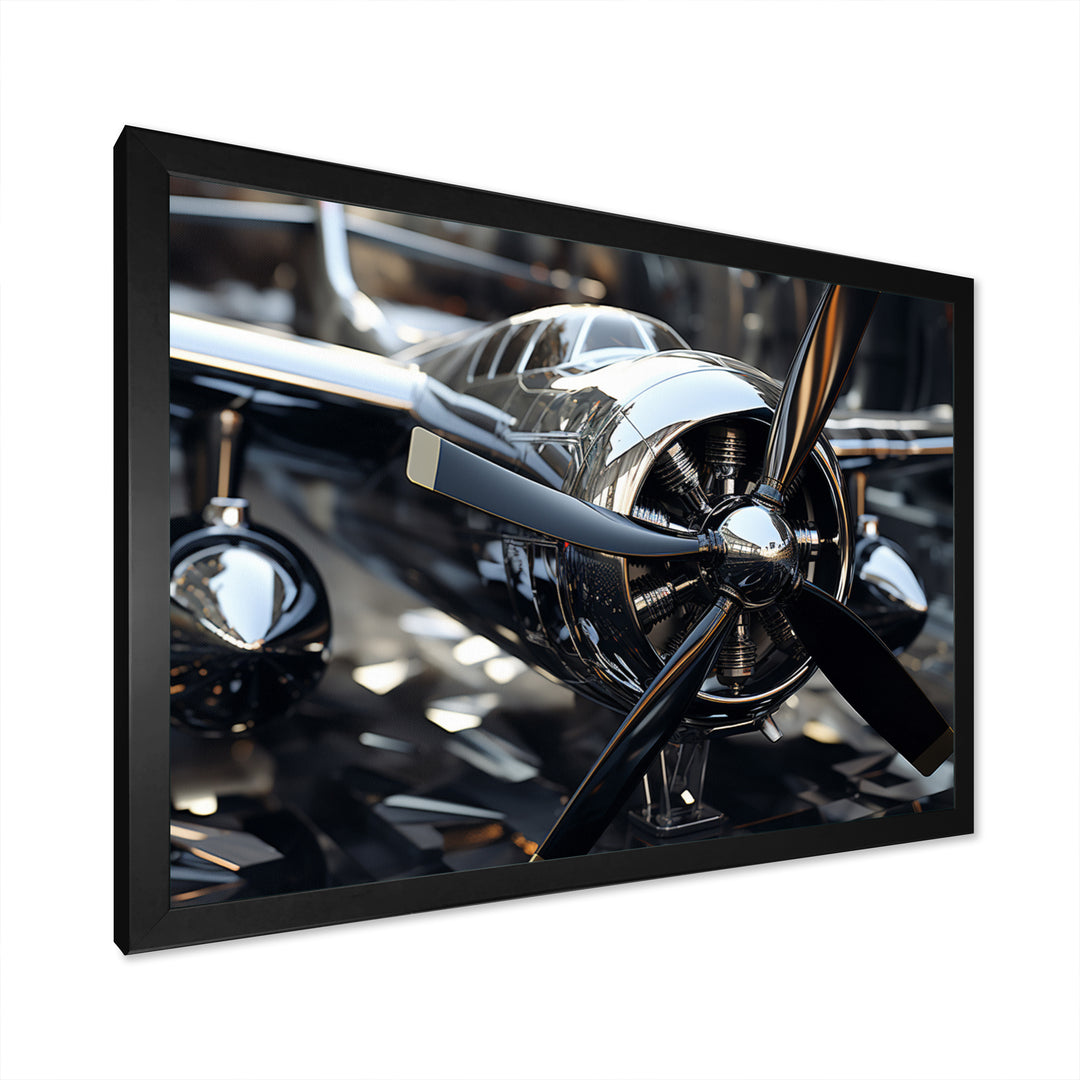 Plane With Abstracted Propellers - Plane Canvas Wall Art