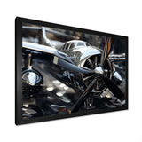 Plane With Abstracted Propellers - Plane Canvas Wall Art