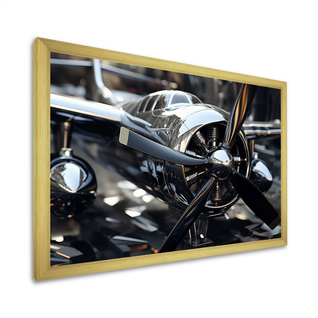 Plane With Abstracted Propellers - Plane Canvas Wall Art