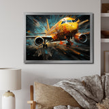 Plane Abstracted Velocity - Plane Canvas Wall Art