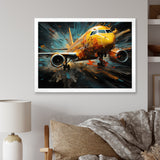Plane Abstracted Velocity - Plane Canvas Wall Art