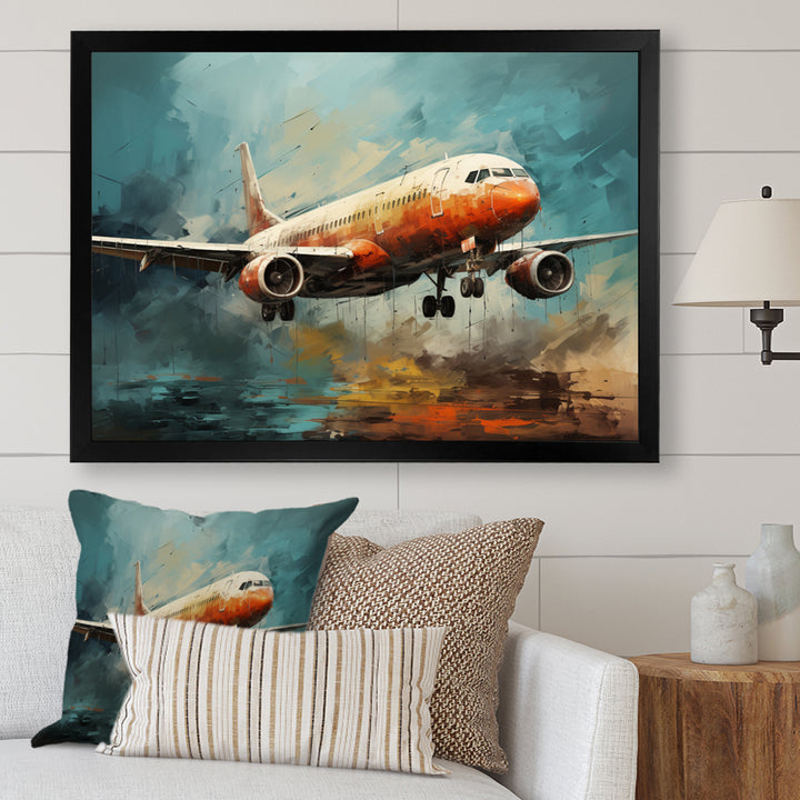 Plane Atmospheric Journey - Plane Canvas Wall Art