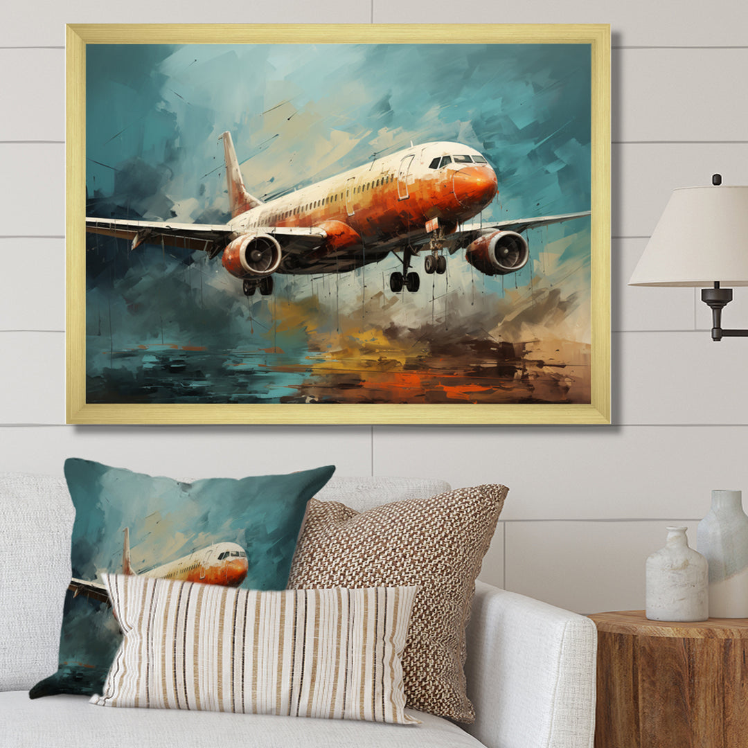 Plane Atmospheric Journey - Plane Canvas Wall Art