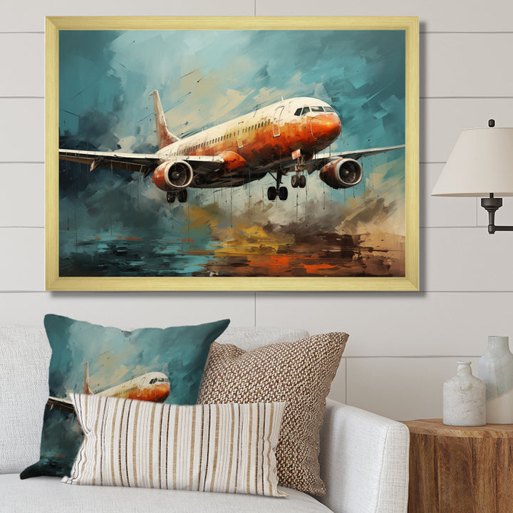 Plane Atmospheric Journey - Plane Canvas Wall Art