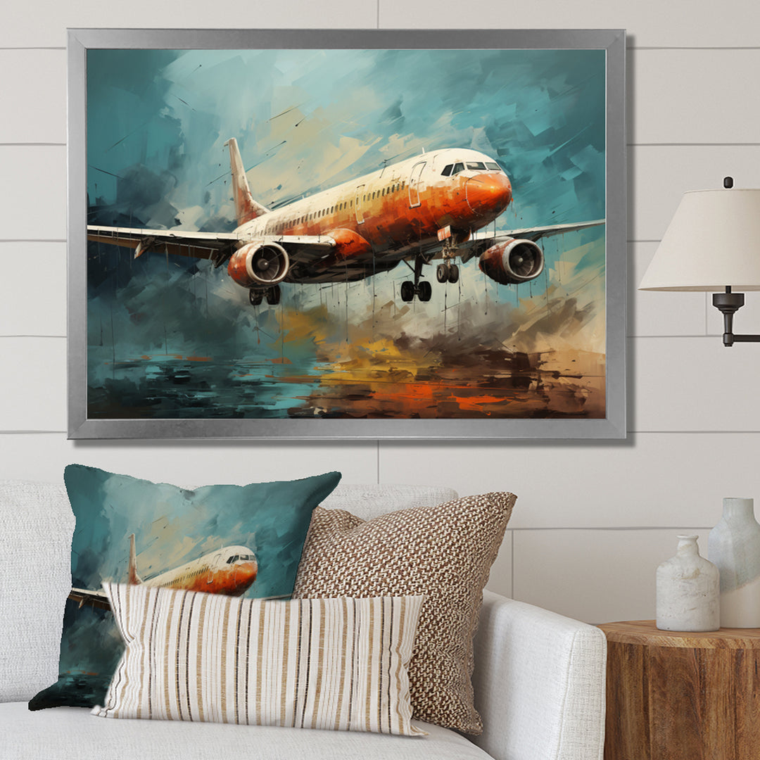 Plane Atmospheric Journey - Plane Canvas Wall Art