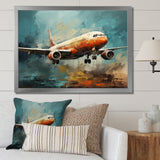 Plane Atmospheric Journey - Plane Canvas Wall Art