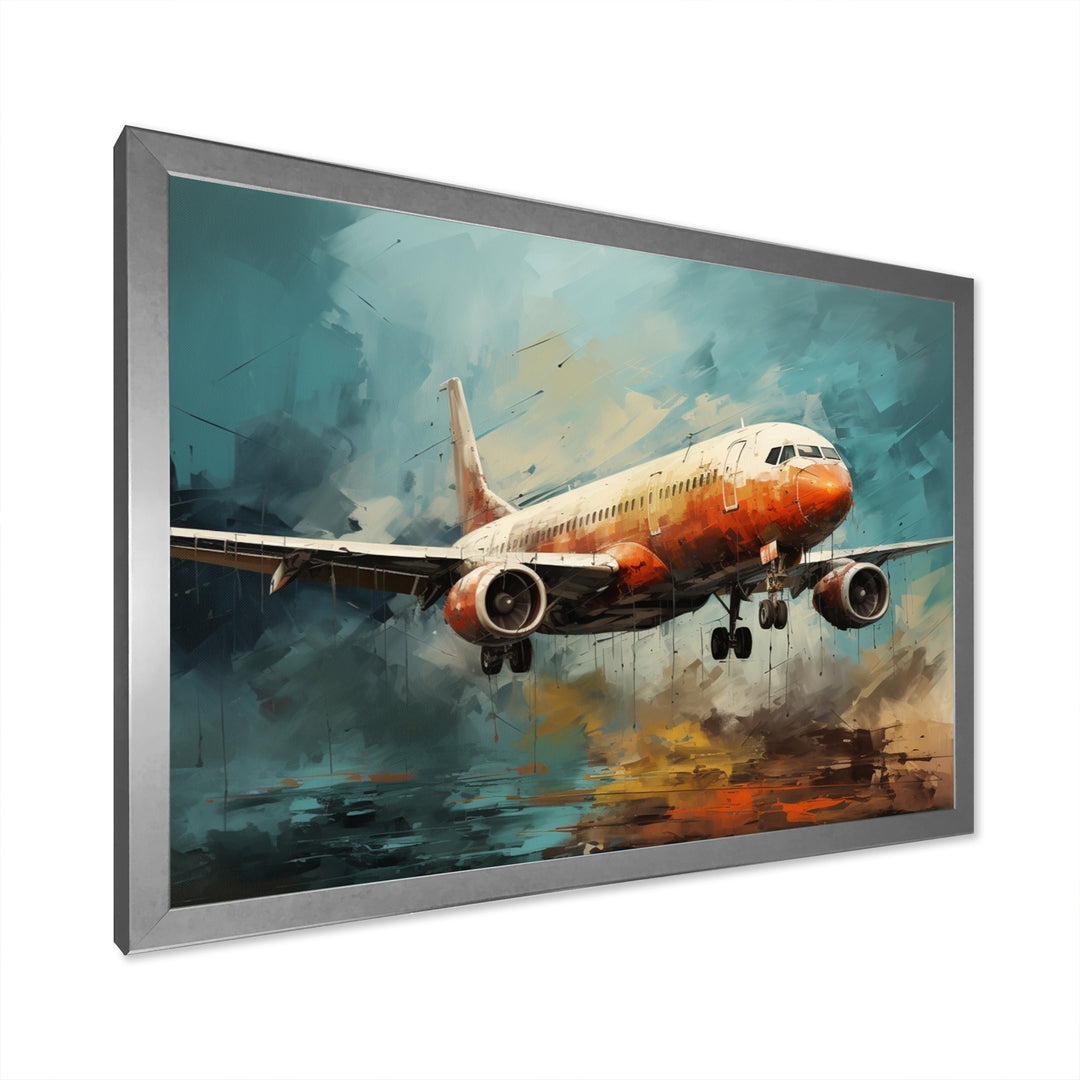 Plane Atmospheric Journey - Plane Canvas Wall Art