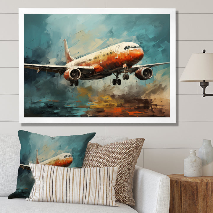 Plane Atmospheric Journey - Plane Canvas Wall Art