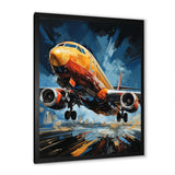 Plane In Dynamic Journey - Plane Canvas Wall Art