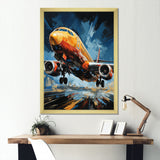 Plane In Dynamic Journey - Plane Canvas Wall Art
