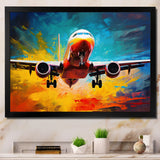 Plane Energetic Departure - Plane Canvas Wall Art