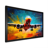 Plane Energetic Departure - Plane Canvas Wall Art