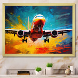 Plane Energetic Departure - Plane Canvas Wall Art