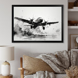 Expressive Plane Airborne - Plane Canvas Wall Art