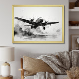 Expressive Plane Airborne - Plane Canvas Wall Art