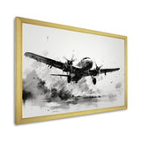 Expressive Plane Airborne - Plane Canvas Wall Art