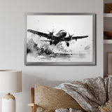 Expressive Plane Airborne - Plane Canvas Wall Art