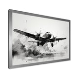 Expressive Plane Airborne - Plane Canvas Wall Art