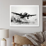 Expressive Plane Airborne - Plane Canvas Wall Art