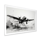 Expressive Plane Airborne - Plane Canvas Wall Art
