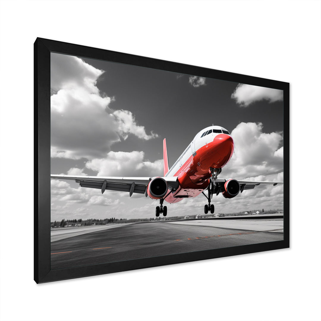 Grey Flight Of Dreams - Plane Canvas Wall Art