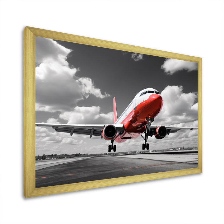 Grey Flight Of Dreams - Plane Canvas Wall Art