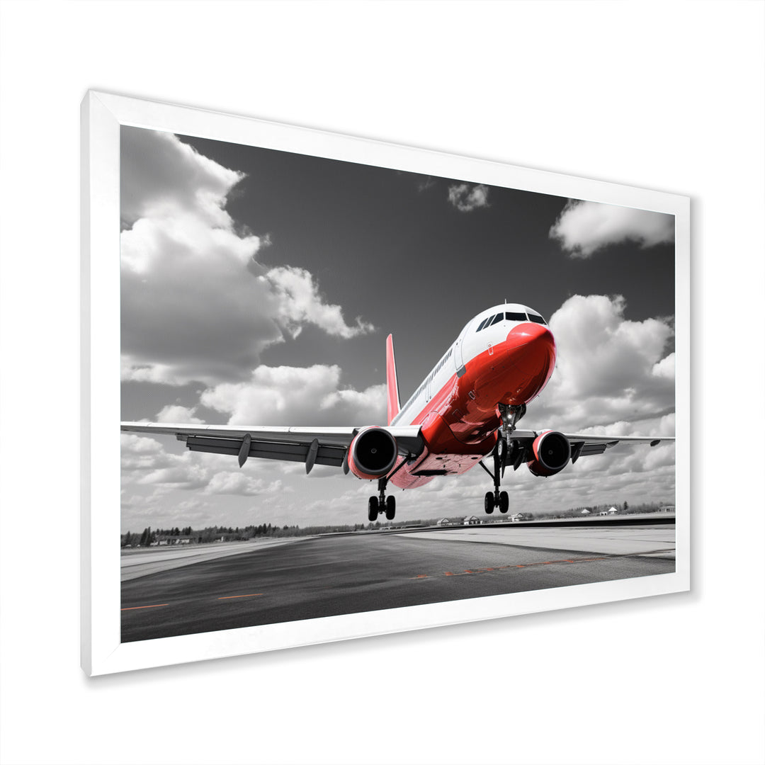Grey Flight Of Dreams - Plane Canvas Wall Art