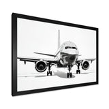 Black & White Plane Graphic Elevation - Plane Canvas Wall Art