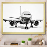 Black & White Plane Graphic Elevation - Plane Canvas Wall Art