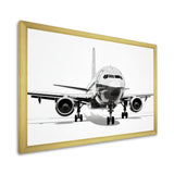 Black & White Plane Graphic Elevation - Plane Canvas Wall Art